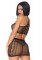 86792 2 Pc Fishnet Choker Harness Bandeau Top And Mini Skirt