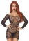 86794 Crochet Lace Long Sleeved Mini Dress