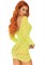 86794 Crochet Lace Long Sleeved Mini Dress