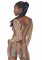 86795 Rainbow Fishnet Long Sleeved Mini Dress