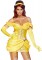 86808 3 Pc Storybook Bombshell, Includes Mini Ball Gown With Attached Garters An
