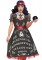 86812 2 Pc Spooky Board Beauty, Includes Deluxe Cotton Swing Dress With Elaborat