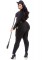 86841X 3 Pc Sultry Supervillain, Includes Zipper Front Cat Suit With Mesh Panel 