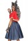 86848 6 Pc Teen Wolf, Includes Fur Trimmed Swing Dress With Slash Accent, Detach