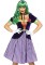86861 2 Pc Comic Book Baddie, Includes Velvet Coat Dress With Striped Skirt And 