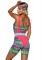 86888 80s Cardio Cutie, 4 Pc Includes Bodysuit, Bandeau, Belt, Headband