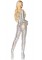 86892 Laser Cut Metallic Catsuit