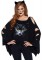 86897 2 Pc Cat Poncho, Includes Cat Face Poncho With Cut Out Sleeves, Knotted Fr