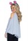 86900 2 Pc Mouse Poncho, Includes Mouse Face Poncho With Cold Shoulder Sleeve, K