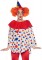 86913 2 Pc Clown Poncho, Includes Poncho With Pom Pom Accents And Clown Hat