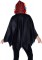 86917 Day Of The Dead Poncho, Features Skeleton Detail And Lace Print Hood With 