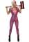 86920 3 Pc Comic Vixen, Includes Zip Up Jumpsuit With Suspender Straps, Confetti
