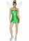 86938 6 Pc Green Fairy, Includes Sequin Dress, Removable Clear Straps, Shorts, F