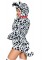 86951 Darling Dalmatian, Features Ultra Soft Plush Zip Up Bodysuit With Collar A