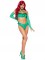 86998 3 Pc Poison Temptress, Includes Leafy Halter Top With Corset Lace Up Back,