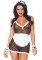 4 Piece Seductive French Maid, Apron Dress,g String,wrist Cuffs,headband