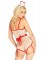 3 Piece Nurse, Fishnet Crotchless Garter Teddy, Apron, And Matching Headband