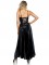 87075 Vinyl Ball Gown With Corset Lace Up Back