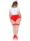 87086X 2 Pc Nurse Feelgood, Includes Snap Crotch Garter Bodysuit With Attached A