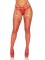 8885 Strappy Elastic Rhinestone Garter Belt With O Ring Detail