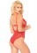89239 Eyelash Lace And Sheer Mesh Teddy With Adjustable Straps