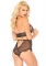 89241 Eyelash Lace Keyhole Halter Teddy With Scalloped Lace Cut Out Details, Adj