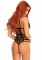 89258 Fishnet Cut Out Strappy G String Teddy With Adjustable Straps