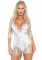89266 Fringe Halter Bodysuit
