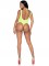 89284 2 Pc Rhinestone Mesh Wrap Around Bikini Top And Suspender Bodysuit
