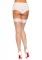 9035 Spandex Fishnet Thigh Highs With Backseam And Stay Up Silicone Lace Top