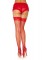 9035 Spandex Fishnet Thigh Highs With Backseam And Stay Up Silicone Lace Top
