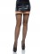 9128 Satin Bow Top Fishnet Thigh Highs With Rhinestone Backseam