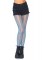 9308 Colored Lurex Shimmer Rainbow Striped Fishnet Tights