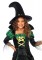 C49089 2 Piece Storybook Witch, Long Ruched Dress And Matching Hat