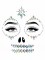 EYE032 Skeleton Adhesive Face And Chest Jewel Stickers