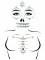 EYE032 Skeleton Adhesive Face And Chest Jewel Stickers