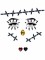 EYE035 Stitches Adhesive Face Jewels Sticker