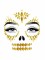 EYE039 Sugar Skull Adhesive Face Jewels Sticker