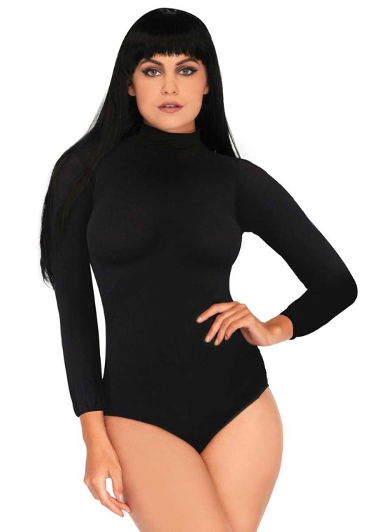 High Neck Bodysuit With Snap Crotch by Leg Avenue