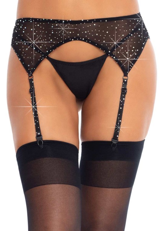 Leg Avenue 8886 Rhinestone Garter Belt in Lingerie, Bras, Panties