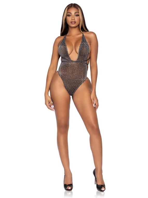 Leg Avenue 89270 Shimmer Sheer Lurex Rhinestone Teddy With Thong Back And  Convertible Wrap in Lingerie, Bras, Panties, Teddies, Thongs, Lifts and  Body Shapers - $49.99