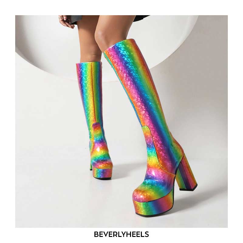 Rainbow discount gogo boots