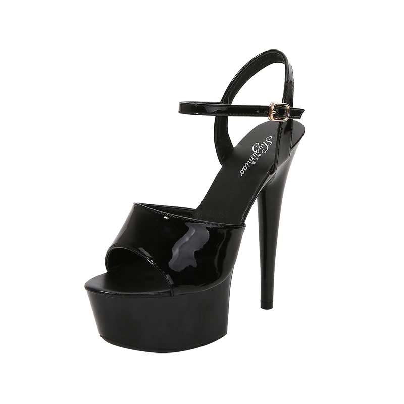 Cute Black Heels - Wood-Look Platform Heels - Platform Sandals - Lulus-tmf.edu.vn