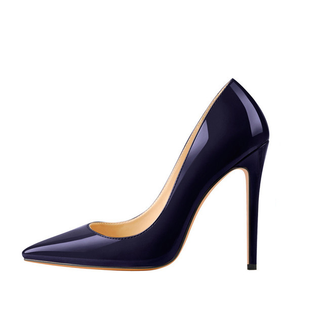 Pointed Toe Classic Stiletto Heels Patent Pumps - Blue - Upper Material: Patent
Insole Material: Faux Leather
Lining Material: Synthenic
Outsole Material: Rubber
Heels: 3.14 (8 cm) in Sexy Heels & Platforms