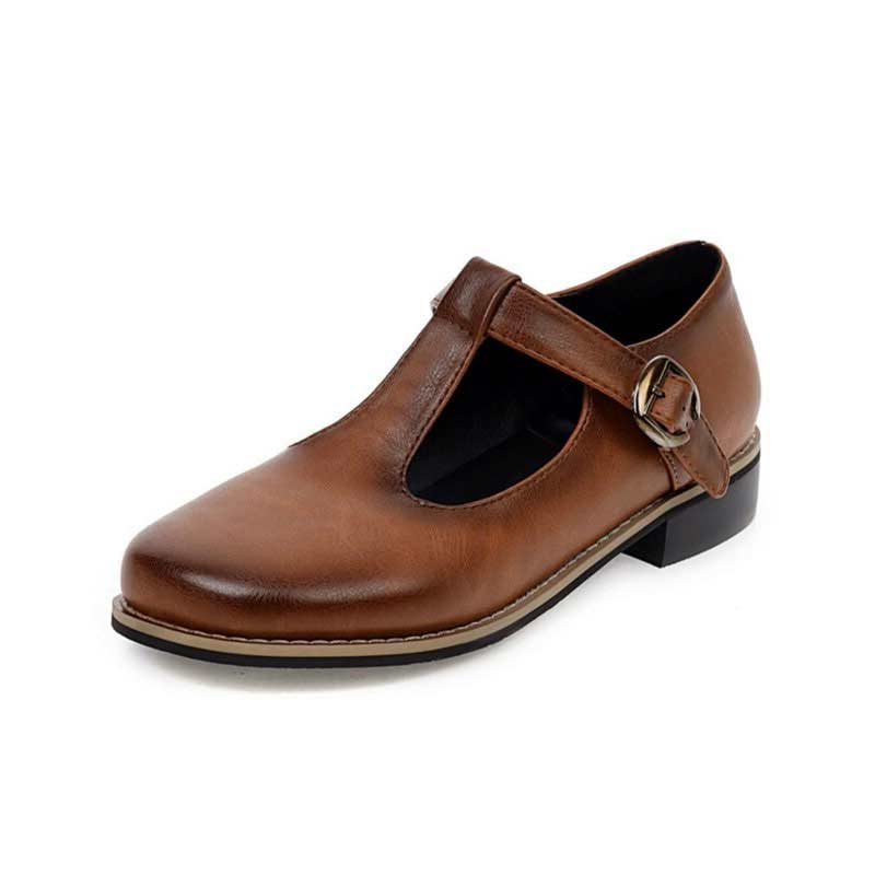 T strap sales oxford shoes