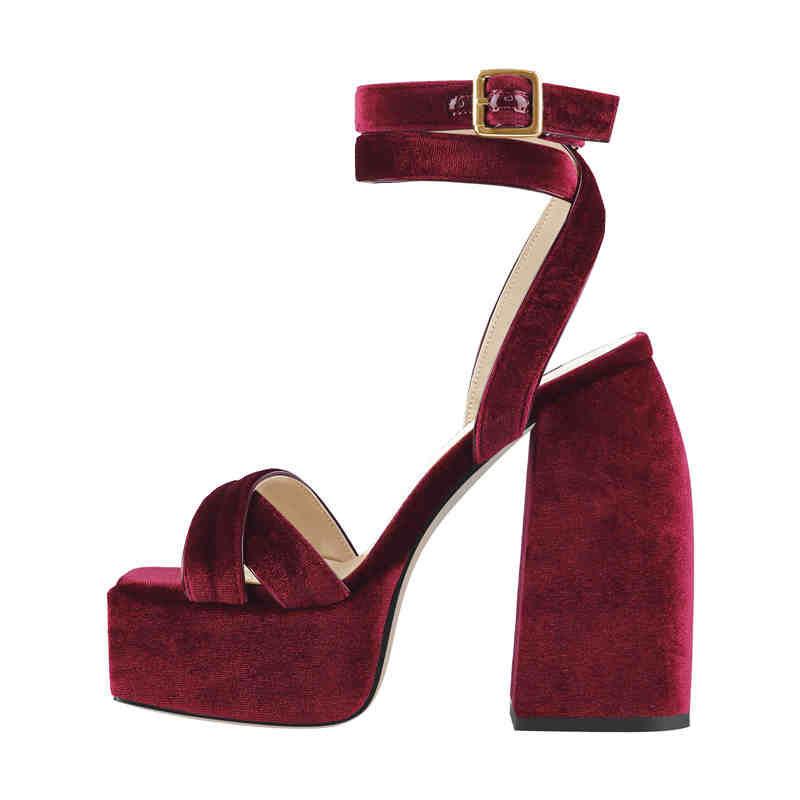 Burgundy on sale suede sandals