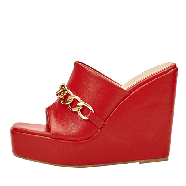 Sexy red wedges discount