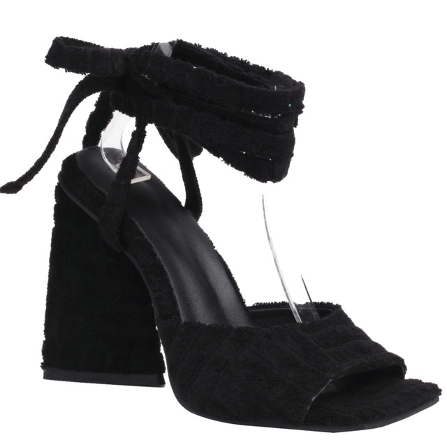 Velvet on sale chunky heels