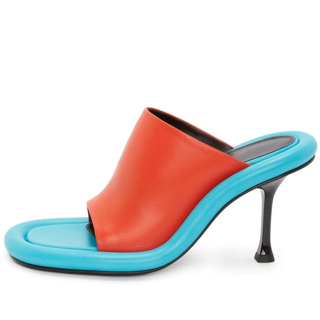 9s vintage logo deals high heel sandals