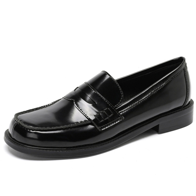 Round Toe British Style Oxford Leather Flats Loafers - Black - Shaft Material: Cow Leather
Insole Material: Full Grain Leather
Lining Material: Synthetic
Outsole Material: Rubber

US: 4 (8.66 inch) - EU: 34
US: 4.5 (8.85 inch) - EU: 35
US: 5.5 (9.05 inch) - EU: 36
US: 6 (9.25 inch) - EU: 37 
US: 7 (9.45 inch) - EU: 38 
US: 8 (9.65 inch) - EU: 38.5
US: 8.5 (9.84 inch) - EU: 39
US: 9.5 (10.24 inch) - EU: 40
US: 10 (10.43 inch) - EU: 41
US: 11 (10.62 inch) - EU: 42 
US: 12 (10.83 inch) - EU: 43
US: 13 (11.22 inch) - EU: 44
US: 13.5 (11.42 inch) - EU: 45.5
US: 14 (11.61 inch) - EU: 46.5
US: 15 (12.01 inch) - EU: 47 in Shoes & Flats
